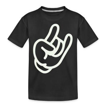 Rock Hand - Kids' Premium Organic T-Shirt - black - Front