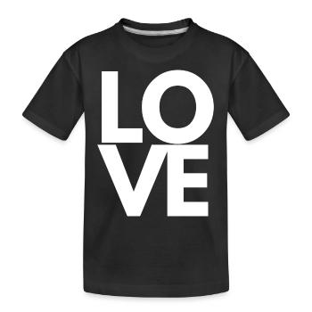 Amour Personne préférée Coeur Chérie - T-shirt bio Premium Enfant - noir - Devant