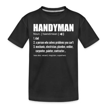 Handyman Definition Funny Dad Handyman Fathers Day - T-shirt bio Premium Enfant - noir - Devant