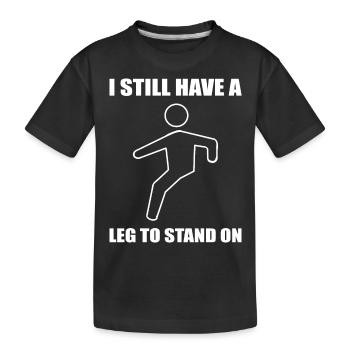Broken leg - Kids' Premium Organic T-Shirt - black - Front