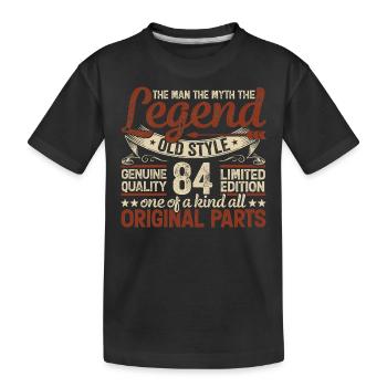84 ans, légendes 1940 cru 1940 anniversaire - T-shirt bio Premium Enfant - noir - Devant