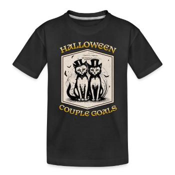 Objectifs de couple d’Halloween - T-shirt bio Premium Enfant - noir - Devant