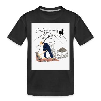 Mining Design - Kids' Premium Organic T-Shirt - black - Front