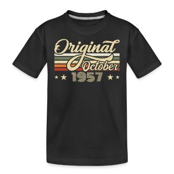 Octobre 1957 Anniversaire en Octobre - Octobre 1957 - T-shirt bio Premium Enfant - noir - Devant