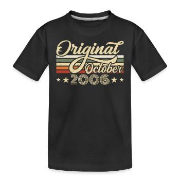 Octobre 2006 Anniversaire en Octobre - Octobre 2006 - T-shirt bio Premium Enfant - noir - Devant