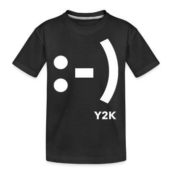 Sourire Y2K Blanc - T-shirt bio Premium Enfant - noir - Devant