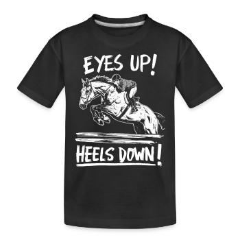 Posture de conduite parfaite : les yeux vers le haut - T-shirt bio Premium Enfant - noir - Devant
