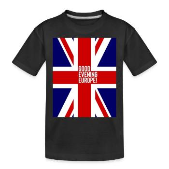 Eurovision Großbritannien - Kinder Premium Bio T-Shirt - Schwarz - Vorne