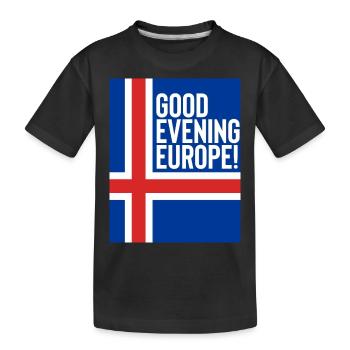 Island Eurovision Song Contest - Kinder Premium Bio T-Shirt - Schwarz - Vorne
