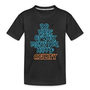 Agilité Faites plus de ce qui vous rend bleu/orange - T-shirt bio Premium Enfant - noir - Devant