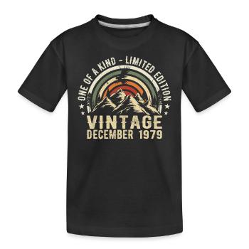 Dezember 1979 - Ausgezeichnet seit Dezember 1979 - Kinder Premium Bio T-Shirt - Schwarz - Vorne
