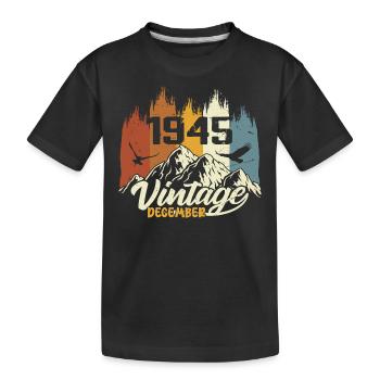 Geburtstagsgeschenk geboren im Dezember 1945 - Kinder Premium Bio T-Shirt - Schwarz - Vorne