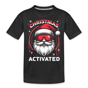 Christmas Mode Activated - Kids' Premium Organic T-Shirt - black - Front