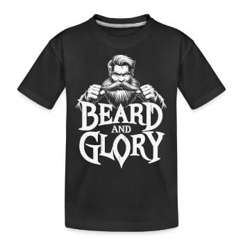 Bart und Ruhm - Kinder Premium Bio T-Shirt - Schwarz - Vorne