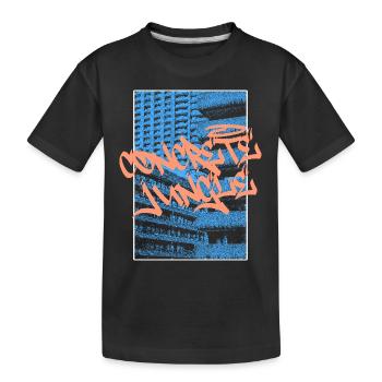 T-shirt graffiti jungle béton - T-shirt bio Premium Enfant - noir - Devant