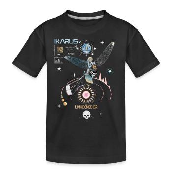 BigAir Ikarus Kitesurfer - Kids' Premium Organic T-Shirt - black - Front