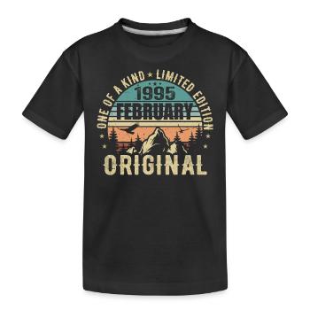 30e anniversaire Année d’origine Février 1995 - T-shirt bio Premium Enfant - noir - Devant