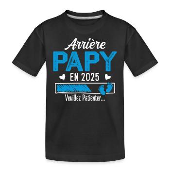 Ur-Opa im Jahr 2025 Geschenk Zukunft Opa - Kinder Premium Bio T-Shirt - Schwarz - Vorne