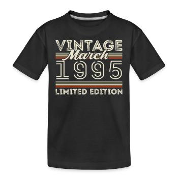 Mars 1995 Cru 1995 Cadeau d’anniversaire Mars - T-shirt bio Premium Enfant - noir - Devant