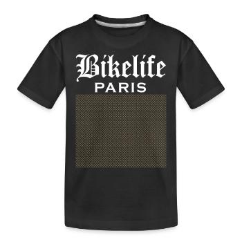 TheRealBikelife Paris Monogramme - T-shirt bio Premium Enfant - noir - Devant