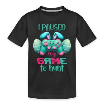 Ostern Osterhase Ostern Ostern Sonntag Osterei Frühling - Kinder Premium Bio T-Shirt - Schwarz - Vorne