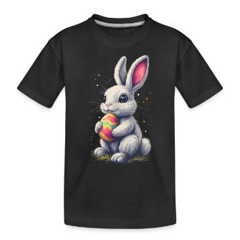 Easter Bunny Vintage - Kids' Premium Organic T-Shirt - black - Front