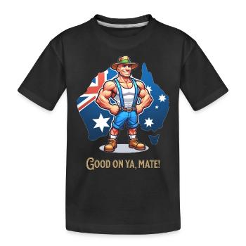 Australie Funny Design - T-shirt bio Premium Enfant - noir - Devant