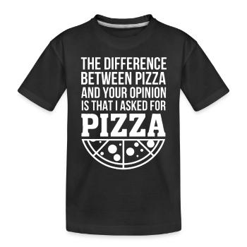 Pizza Lover - Kids' Premium Organic T-Shirt - black - Front
