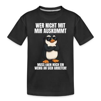 Funny Funny Saying Sayings - Kids' Premium Organic T-Shirt - black - Front