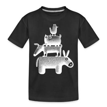 Stadtmusikanten "White" - Kinder Premium Bio T-Shirt - Schwarz - Vorne