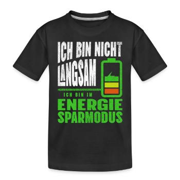 Je ne suis pas LENT, je suis en FAIBLE PUISSANCE - T-shirt bio Premium Enfant - noir - Devant