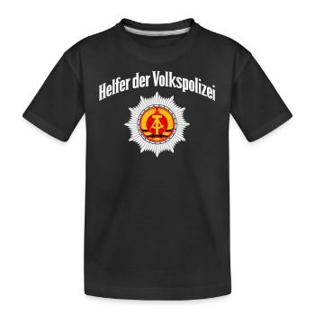 Helfer der Volkspolizei - Kinder Premium Bio T-Shirt - Schwarz - Vorne