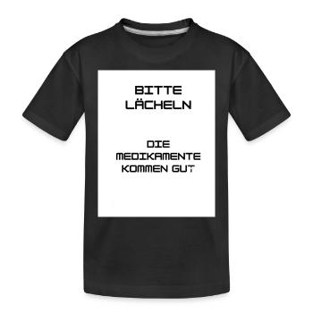 Keep Smiling - Kinder Premium Bio T-Shirt - Schwarz - Vorne