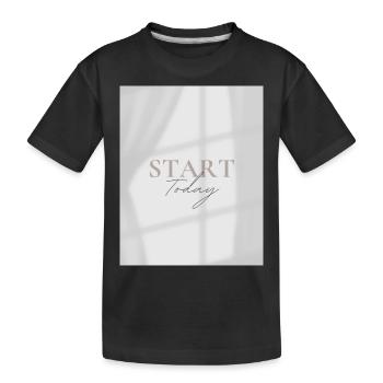 COMMENCEZ DÈS AUJOURD’HUI - T-shirt bio Premium Enfant - noir - Devant