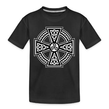 Breizh Celtic Cross - T-shirt bio Premium Enfant - noir - Devant