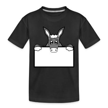 panneau mural mur moitié texte champ surface écrire - T-shirt bio Premium Enfant - noir - Devant