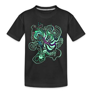 Carte de corail / Motif floral - T-shirt bio Premium Enfant - noir - Devant