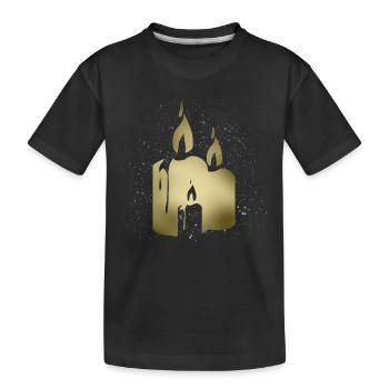 bougie - T-shirt bio Premium Enfant - noir - Devant