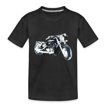 biker - Kids' Premium Organic T-Shirt - black - Front