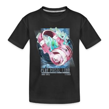 Festival Music Illustration Party - Kids' Premium Organic T-Shirt - black - Front