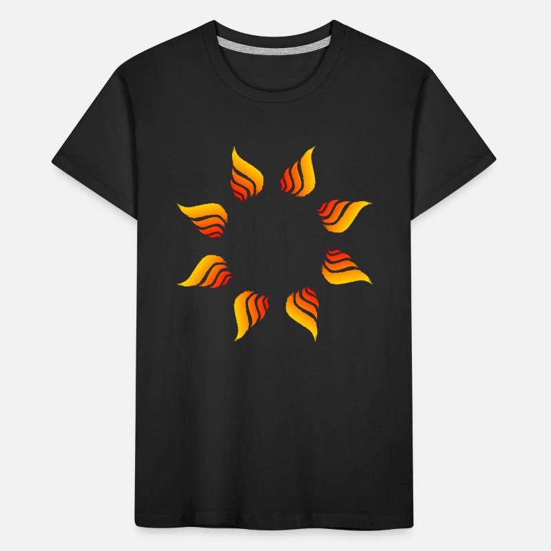 Fire circle circle shape Kids' Premium Organic T-Shirt