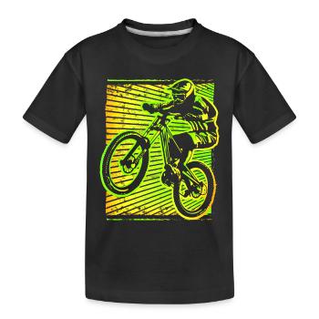 Mountain bikers ► mountain bikes ► MTB bikers bike - Kids' Premium Organic T-Shirt - black - Front