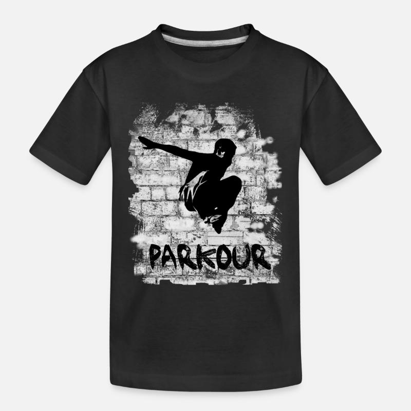 Parkour - Kinder Premium Bio T-Shirt - Schwarz
