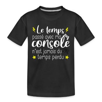 Console Jeux Game Gamer Gaming Gameuse Cadeau - T-shirt bio Premium Enfant - noir - Devant