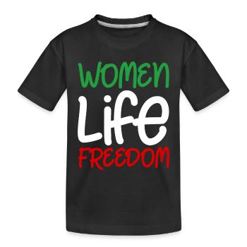 Femmes Vie Liberté Iran Femmes Femmes Droits des femmes - T-shirt bio Premium Enfant - noir - Devant
