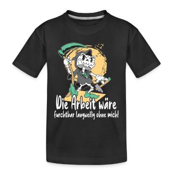 Sensenmann mit Werkzeug - Kinder Premium Bio T-Shirt - Schwarz - Vorne