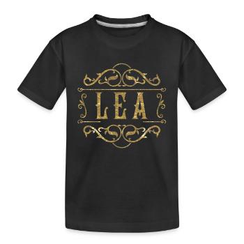 Lea gold - Kinder Premium Bio T-Shirt - Schwarz - Vorne