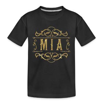 Mia gold - Kinder Premium Bio T-Shirt - Schwarz - Vorne