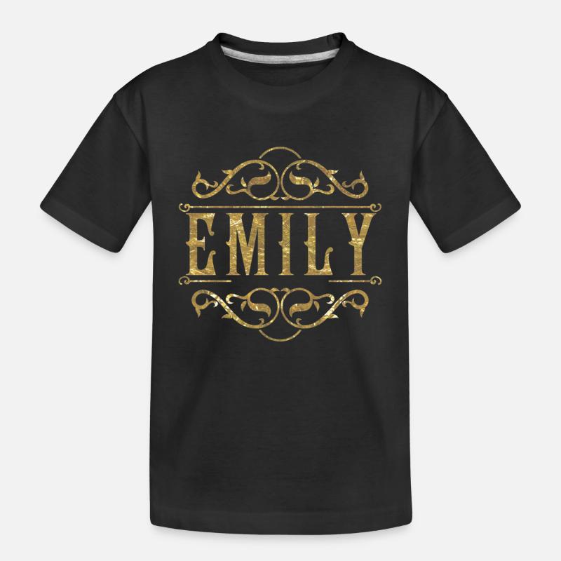 Emily gold - Kinder Premium Bio T-Shirt - Schwarz