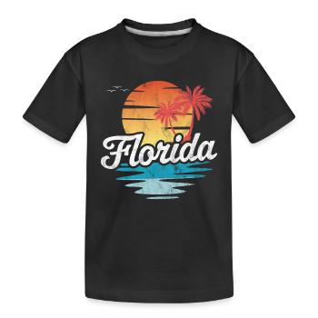 Florida - Kids' Premium Organic T-Shirt - black - Front